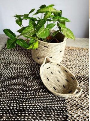Cotton Rope Planter & Oval Tray